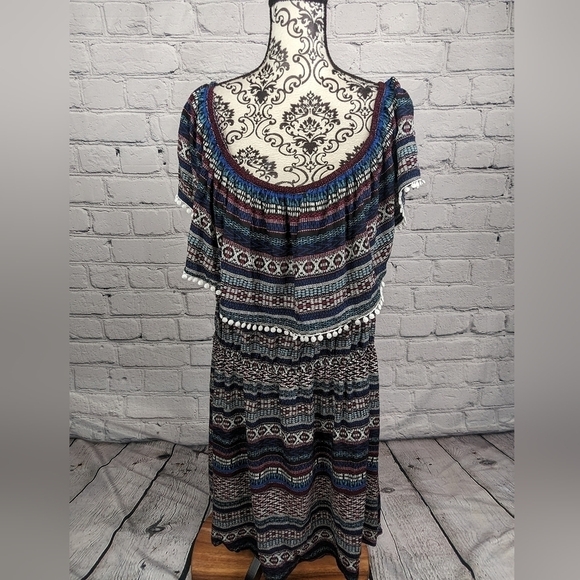 Rue 21 women's geometric print off shoulder plus size 3x dress NWT b07a - Picture 1 of 9